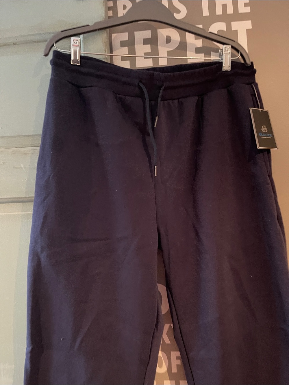 Mens Dark Navy Drawstring Sweatpants